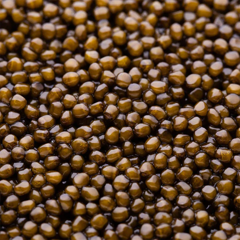 Gros grains de caviar Daurenki Tsar Impérial Petrossian à la texture croquante