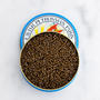 Boîte de caviar Petrossian Daurenki Tsar Impérial aux gros grains dorés et notes beurrées