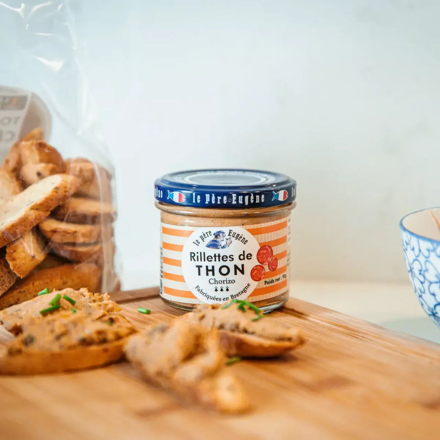 Rillettes de thon chorizo Le Père Eugène en suggestion apéritive à L’Écailler de Stef à Saint-Rémy-de-Provence