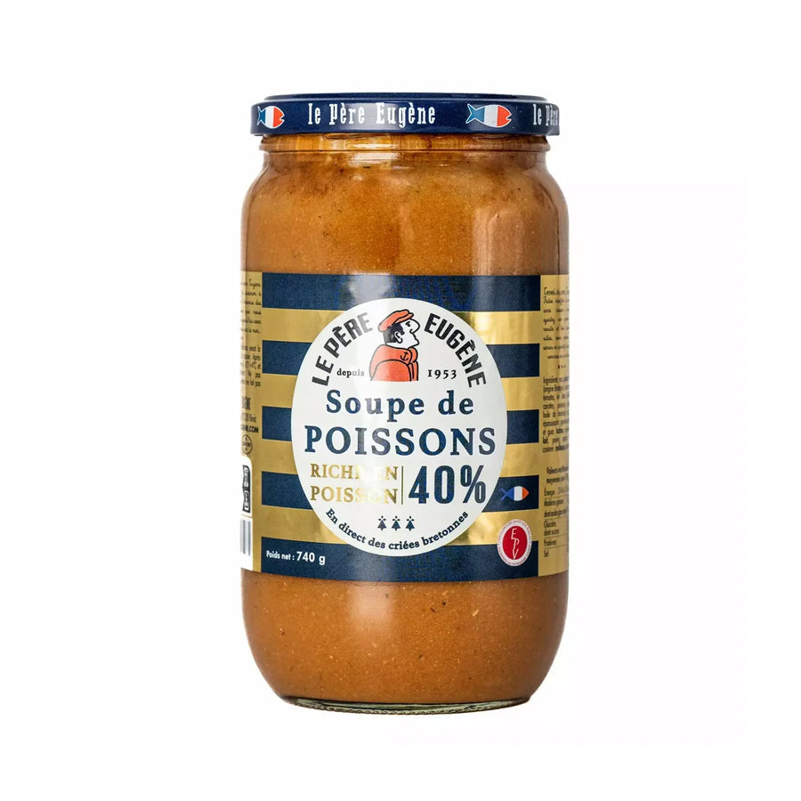 Soupe de poissons 40% Le Père Eugène Bouteille 740g disponible à L’Écailler de Stef à Saint-Rémy-de-Provence