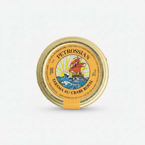 Tarama au Crabe Royal Petrossian 100 g, pot en verre vue de dessus