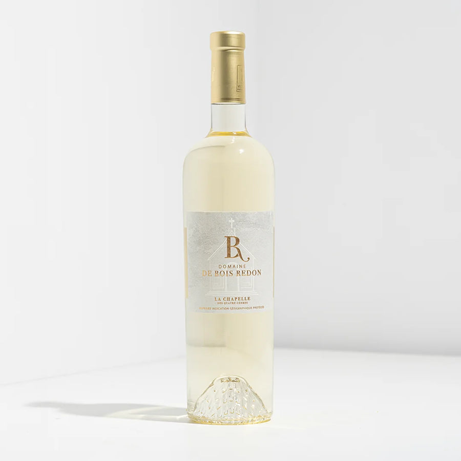  Bouteille de vin blanc Domaine de Bois Redon, cuvée La Chapelle des Quatre Cèdres, IGP. L'Écailler de Stef